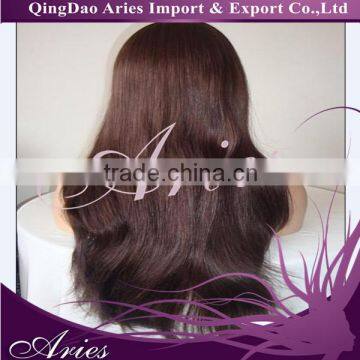 8a Natural wave Peruvian human hair glueless full lace wig