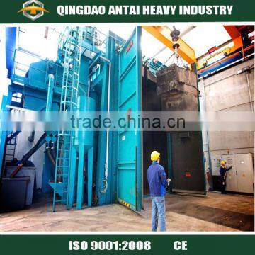 hanger steel plate shot blasting cleaning machine with hooks