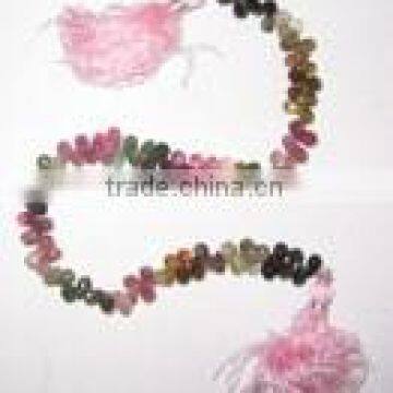 Turmaline faceted drop beads