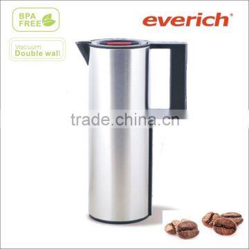 Patented 1000ml plastic thermo insulation vacuum coffee pitcher