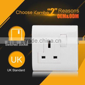 1Gang 13A Flush Type Wall uk usb Socket Switch Australia power plug uk electrical outlet