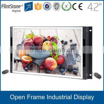 FlintStone 42 inch high resolution high contrast ratio open frame security digital screen