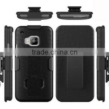 2015 New Arrival PC and Silicone Hybrid Rugged Protective Heavy Duty Case Kickstand case for HTC one M9