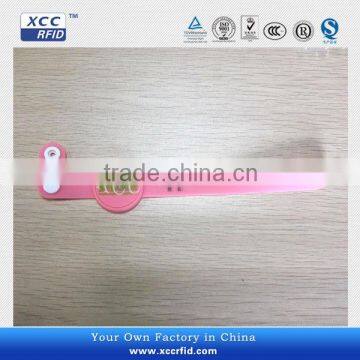 RFID adjustable soft silicone id wristband