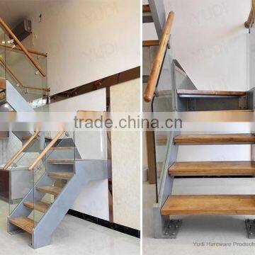 Prefabricated Save Space Small Wrought Iron Wooden Straight Stairs --YUDI photo-4