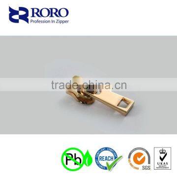 RORO14120909#5 Zinc Alloy Gold Brass Zipper Silder and Puller Design photo-1