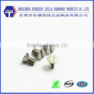 m3*14 Slotted Flat Head machine Screw Din963 screw nickel plating