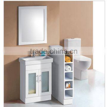 White lacquer modern white freestanding 50 inch bathroom vanity