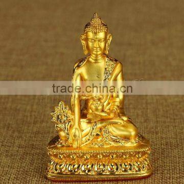 buddhism gift decoration buddha gold color plated brass buddhist figure of buddha