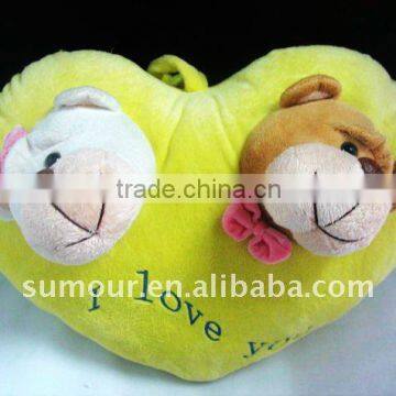 Yellow Animal Head Cushion