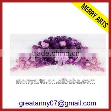 factory hot sale plastic purple christmas wreaths cheap christmas decoration wholesale