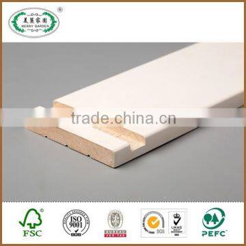 White Primed Paint Door Gypsum Board Ceiling Wooden Jamb Frame For Indoor