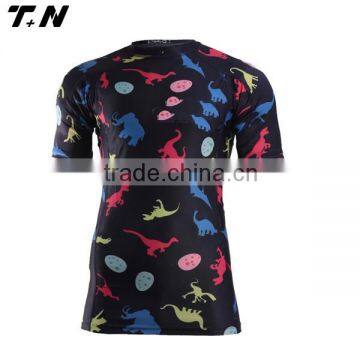 Blank women short sleeve mma rash guard