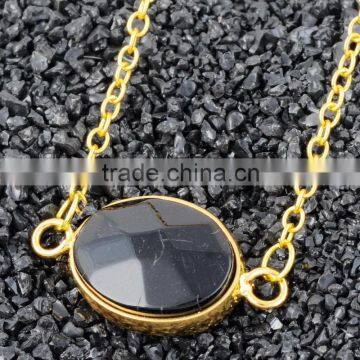 Popular Golden Electroformed Owl Natural Stone Necklaces For Women Quartz Crystal Necklaces Connetor