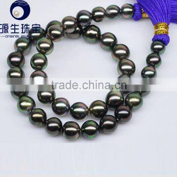 black pearls necklace tahiti natural saltwater pearl 8-10mm