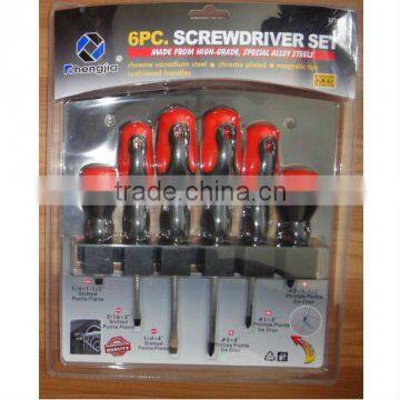 6pcs screwdriver set with holder in blister card packing