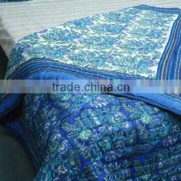 Indian Hand Block Printed Queen Size Quilt Sea Plantation photo-3