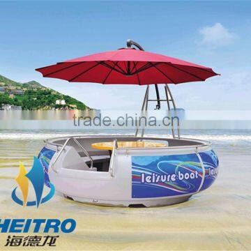 HEITRO 2016 new design water sport park PE material BBQ donut boat for 6 persons