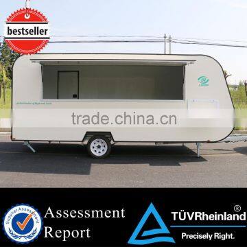 2015 hot sales best quality modern food trailer charcoal food trailer street mobile food trailer