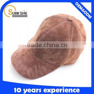 high quality custom blank plain suede baseball cap/hat