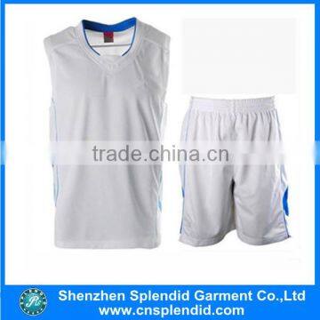 Design white cheap youth reversible basketball uniforms