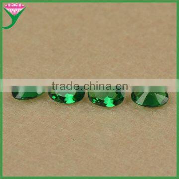 Wuzhou Factory Price 4*6mm artificial oval shape nano emerald green spinel