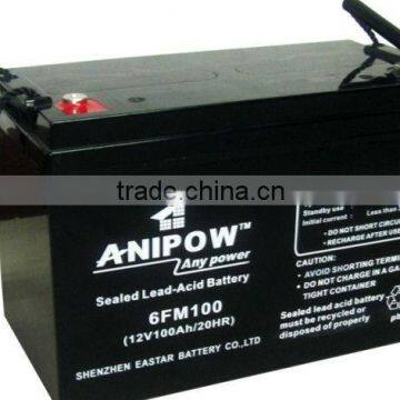 valve regulated 12v 100ah agm battery for solar