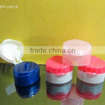 2015 hot sale two color flip top cap for 200ml/400ml shampoo and lotion bottle