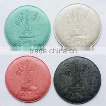 2014 hot sale tower embossed round make up mirrors,MJ101B