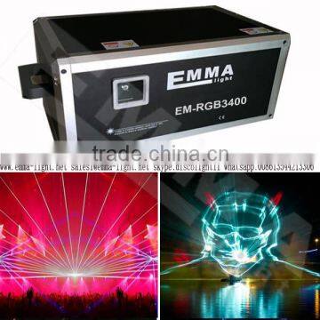 40W RGB DJ club light/ DMX beam animation stage dj laser full color outdoor