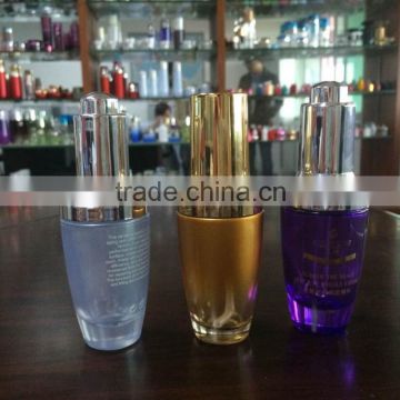 elegant 50ml frosted glass bottle for lotion with sprayer mist, cosmetic glass bottle, cosmetic packaging tube