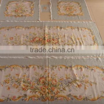 Hand wove aubusson sofa cover,one sofa and 4 chair