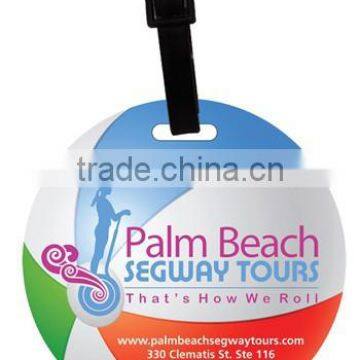 Printed Beach Ball Plastic Luggage Tags