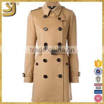 New design fashion Wool and cashmere blended trench coat