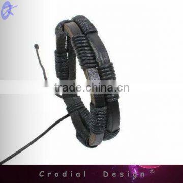 2013 Cheap Wholesale Fashion Bracelet Black Leather Bracelet For Young People