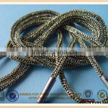 Hot sale metal aglets shoelace with custom logo