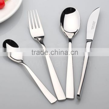 QANA high quality metal spoon fork knife dinnerware sets european wholesale