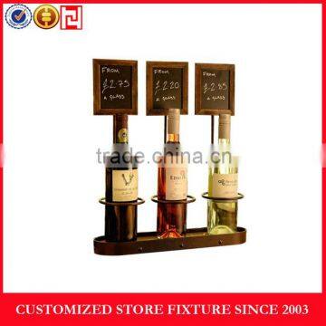 Simple design 3 bottles wine display racks