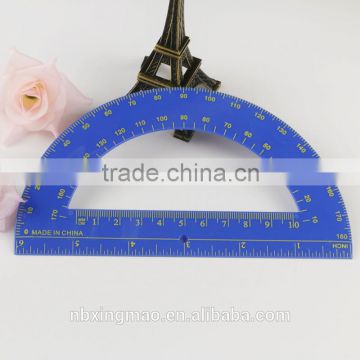 printable half circle protractor,open center,6 inch ruler