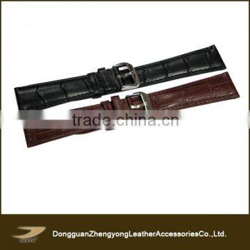 unisex crocodile pattern leather watch strap fashion leather wrist band