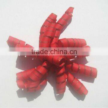 HOT SALE! Red Grosgrain Woven Ribbon Curly Bow, Fabric Woven Ribbon Gift Bow for Wedding Car Decorations