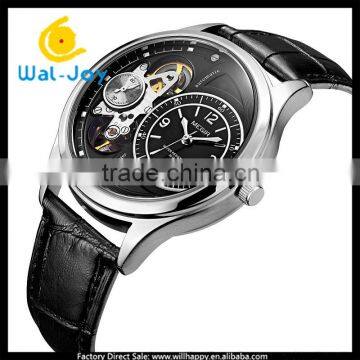 WJ-5530 Hollow 30M Water Resistant Quartz Attractive Leather Megir Hand Watch for Men photo-4