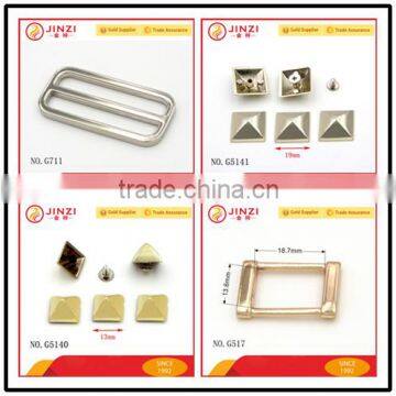 Pyramid metal rivet bag accessories and buckles