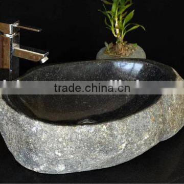 Cheap Wholesale Natural Cobble Stone Wash Basin photo-6
