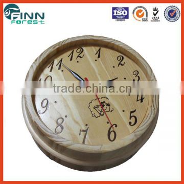 Popular sauna room wooden clock of dry steak sauna house