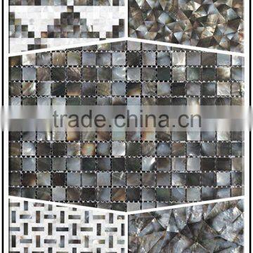 Black Mother of Pearl Brick Tile ,meave Pattern and Irregualar
