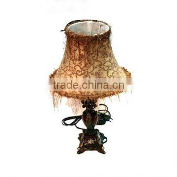 Lot 60 Resin Fabric Shade Craft Table Lamp New