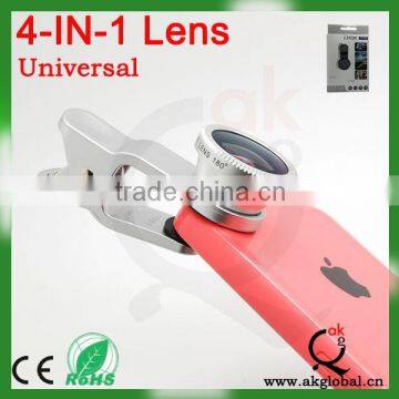 For Mobile Phone 180 Fish Eye 0.67x Wide Angle Macro CPL Filter Lens 4 in 1 Lens photo-1