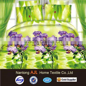 100% polyester beautiful bed sheet sets