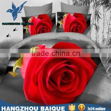 Beautiful Leopard and Big Red Rose 3D Adult Bedding Set photo-2